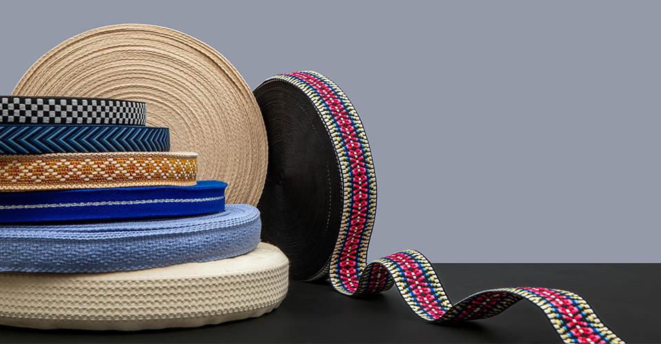Firm stretch woven elastic tape for belts, uniforms, and garments